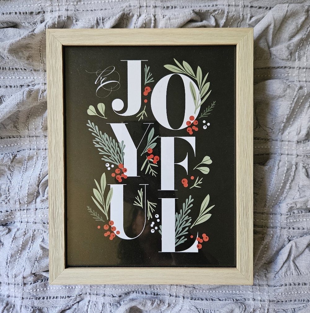 Threshold Joyful Collection Framed Holiday Print - 8" x 10"